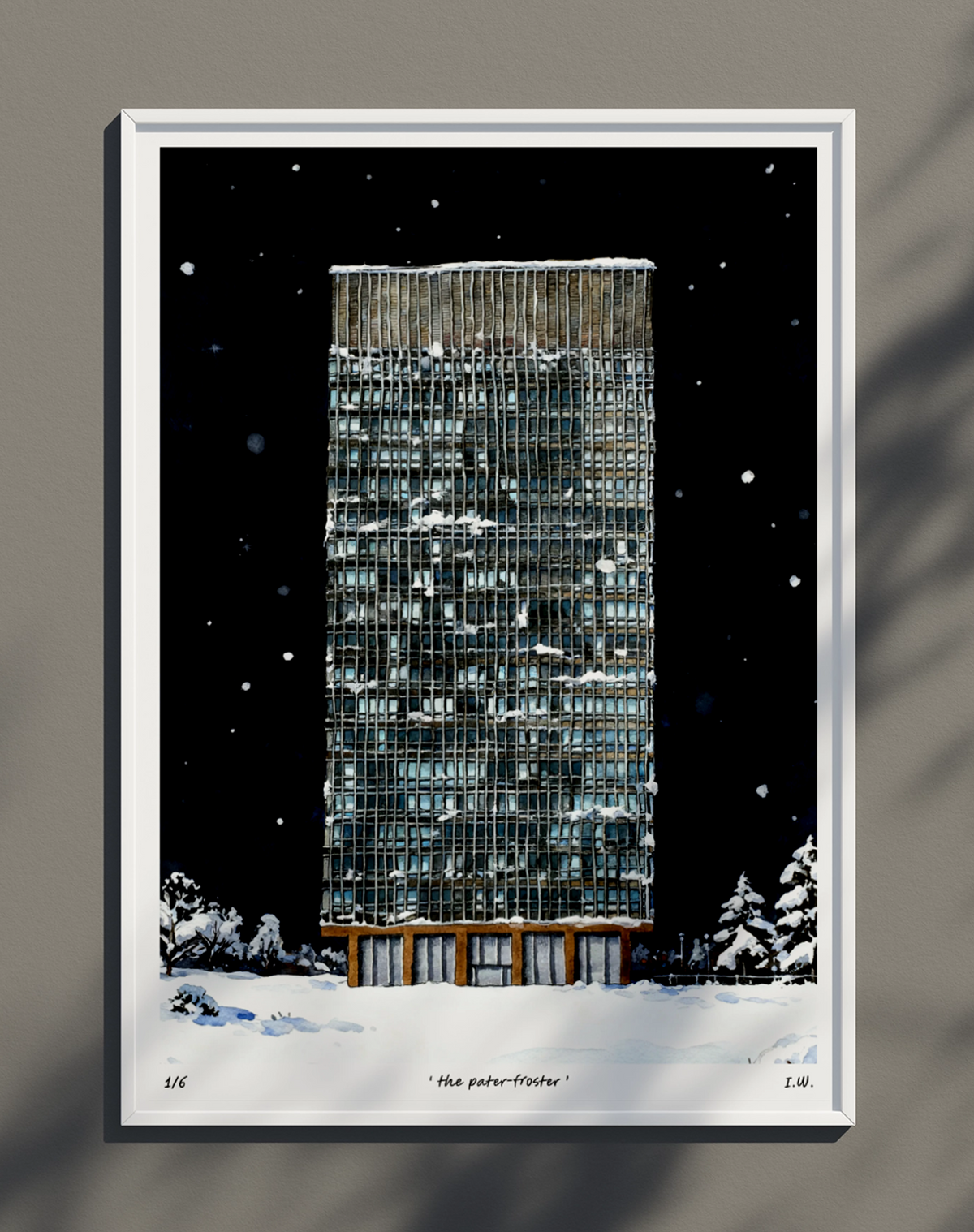 Limited Edition Arts Tower Winter Print